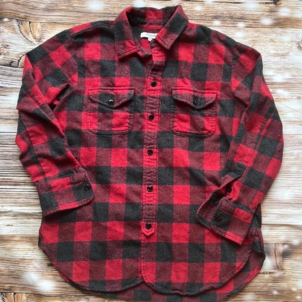 Madewell Flannel Cargo Workshirt in Buffalo Check